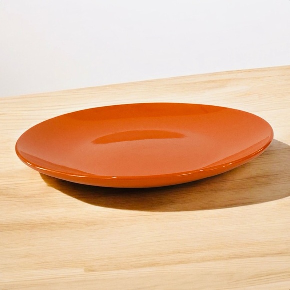 Vintage Royal Norfolk Solid Pattern Orange Stoneware 10.5” Dinner Plate - Picture 4 of 4